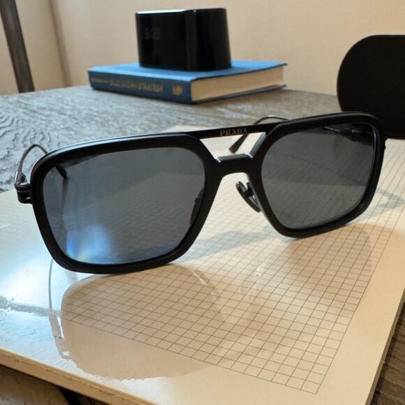 Prada PR 57ZS Black Sunglasses - Picture 1 of 8